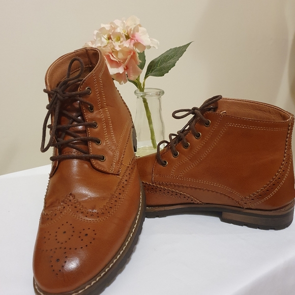 Mens Brown Dress Boot 👢 Size 9 - Picture 5 of 6
